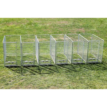 K9 Kennel Store 4' X 6' Multiple Pro Full Stall Dog Kennel x6 MPR4X6FSX6